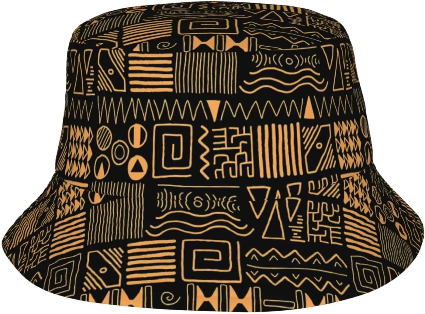 Africa Sun Hat Wide Brim Retro Africa Tribes Bucket Hat for Men Women Beach Safari Gardening Fishing