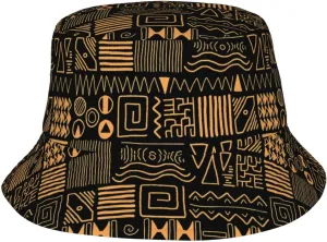 Africa Sun Hat Wide Brim Retro Africa Tribes Bucket Hat for Men Women Beach Safari Gardening Fishing
