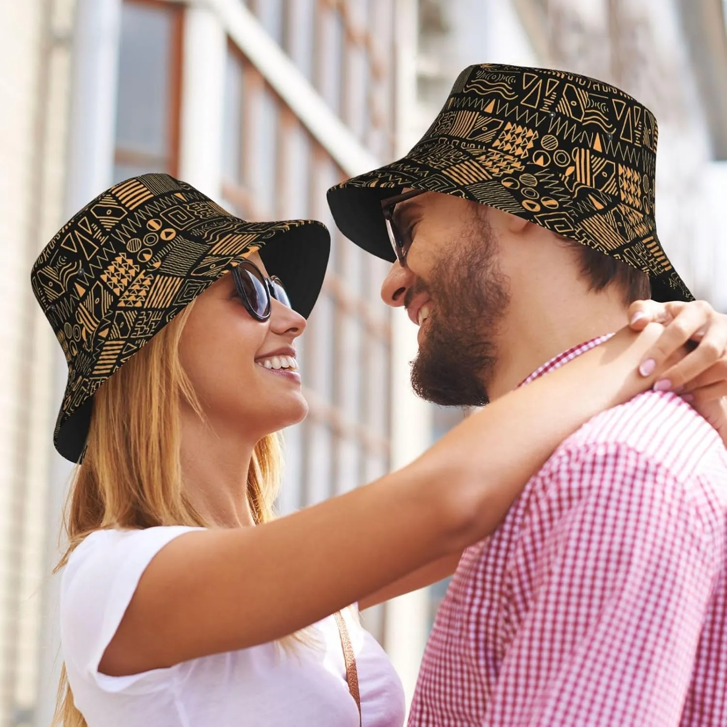 Africa Sun Hat Wide Brim Retro Africa Tribes Bucket Hat for Men Women Beach Safari Gardening Fishing