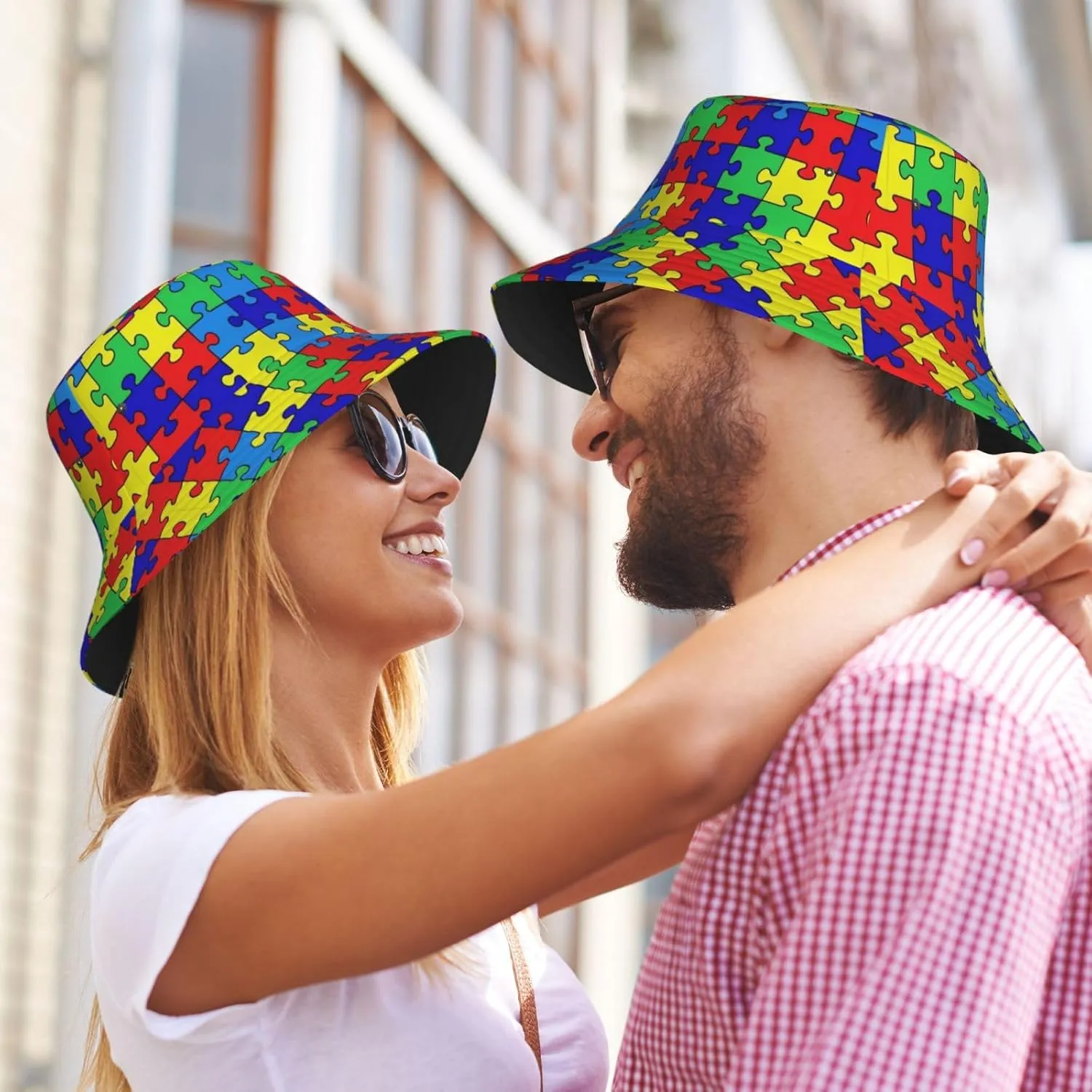 Autism Sun Hat for Men Women Autism Awareness Bucket Hat Foldable Cap Hiking Beach Fishing Summer Safari