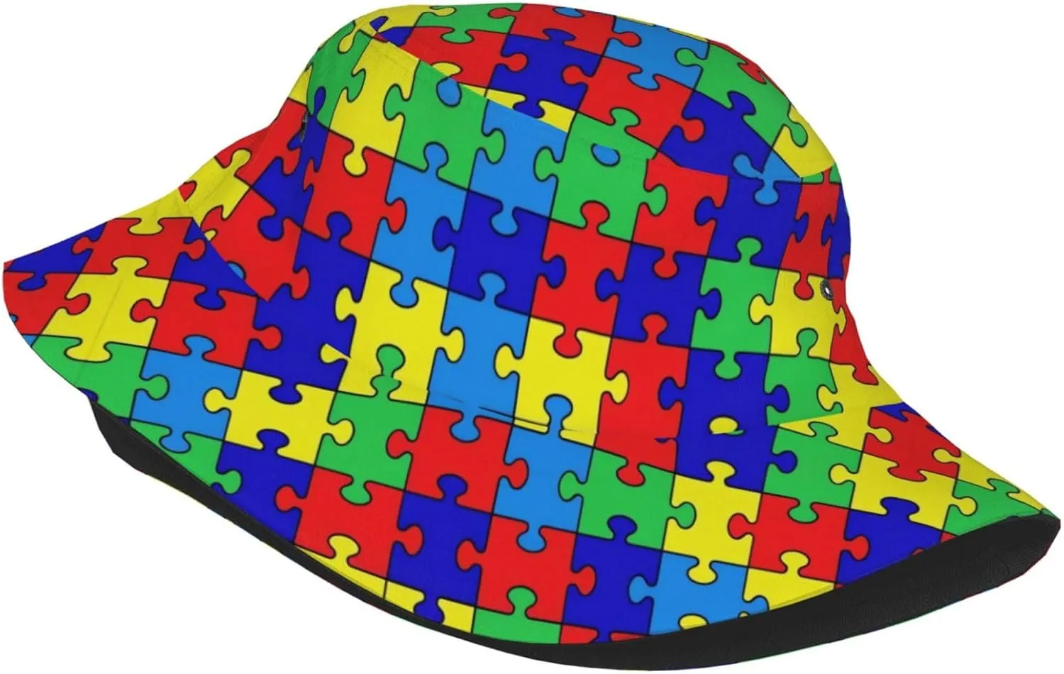 Autism Sun Hat for Men Women Autism Awareness Bucket Hat Foldable Cap Hiking Beach Fishing Summer Safari