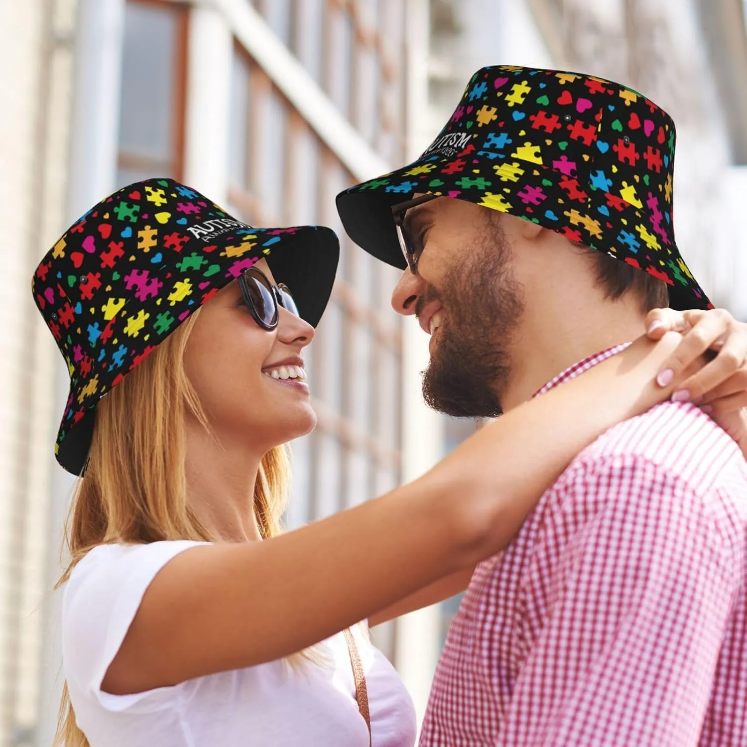 Autism Sun Hat for Men Women Autism Awareness Bucket Hat Foldable Cap Hiking Beach Fishing Summer Safari