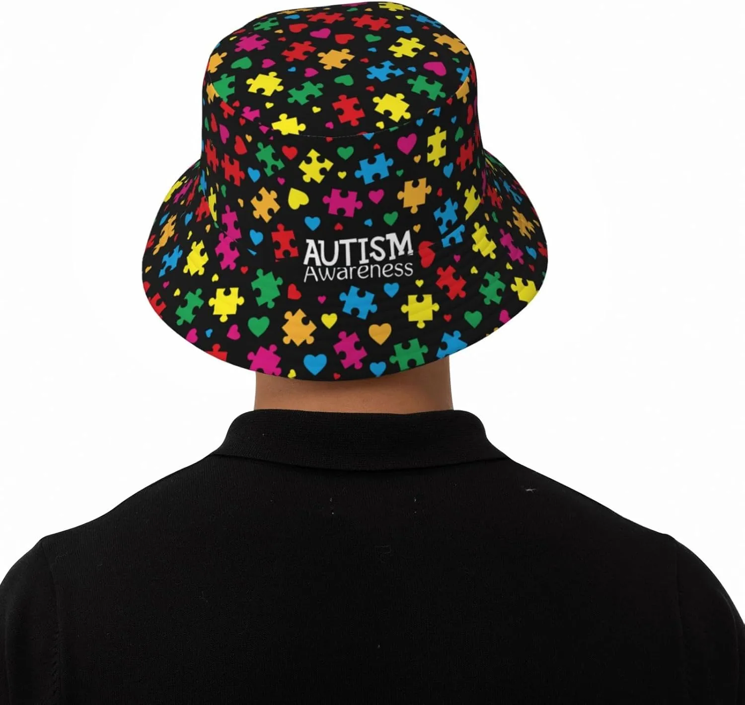 Autism Sun Hat for Men Women Autism Awareness Bucket Hat Foldable Cap Hiking Beach Fishing Summer Safari