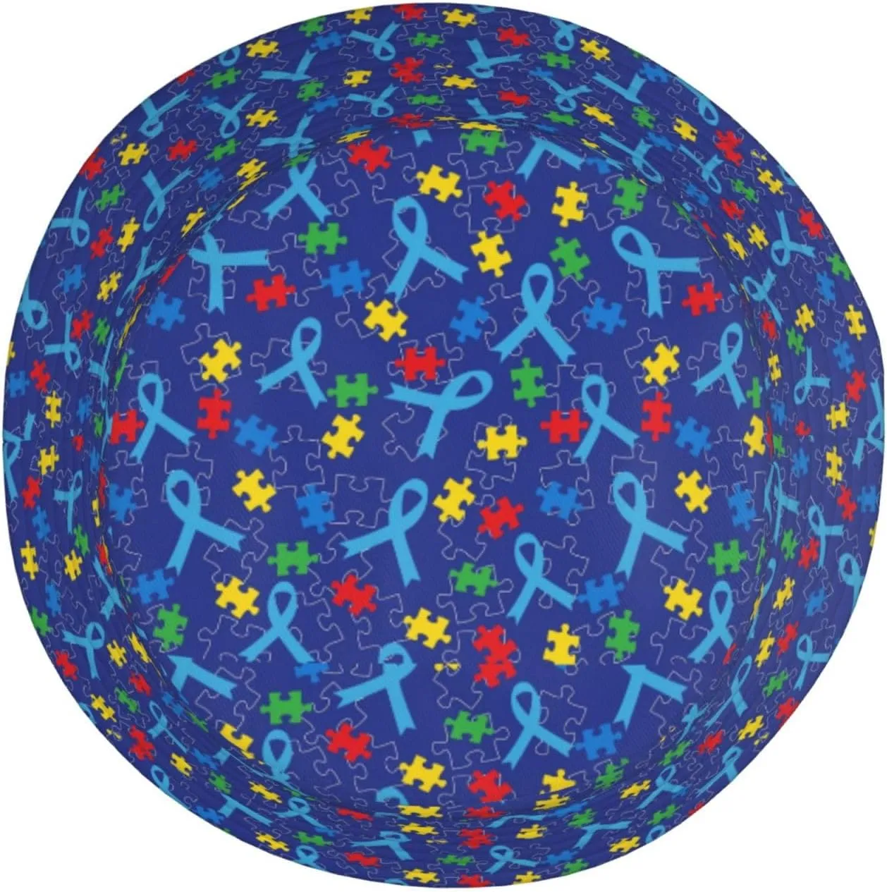Autism Sun Hat for Men Women Autism Awareness Bucket Hat Foldable Cap Hiking Beach Fishing Summer Safari