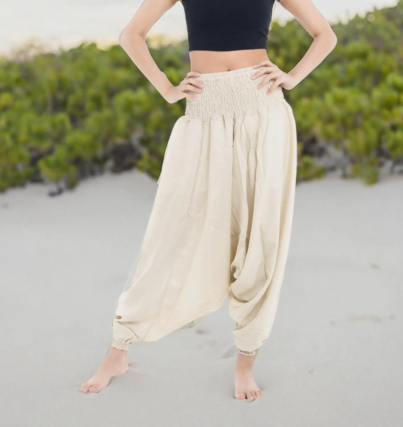 B BANGKOK PANTS Women's Harem Pants Jumpsuit Hippie Clothes