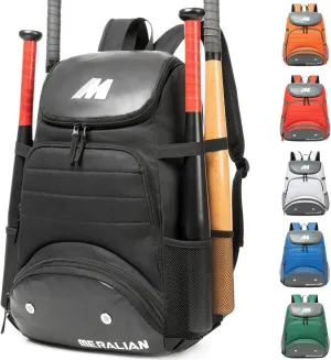 Baseball Bag - Lightweight Softball & T-Ball Backpack with Shoe Compartment for Equipment & Gear
