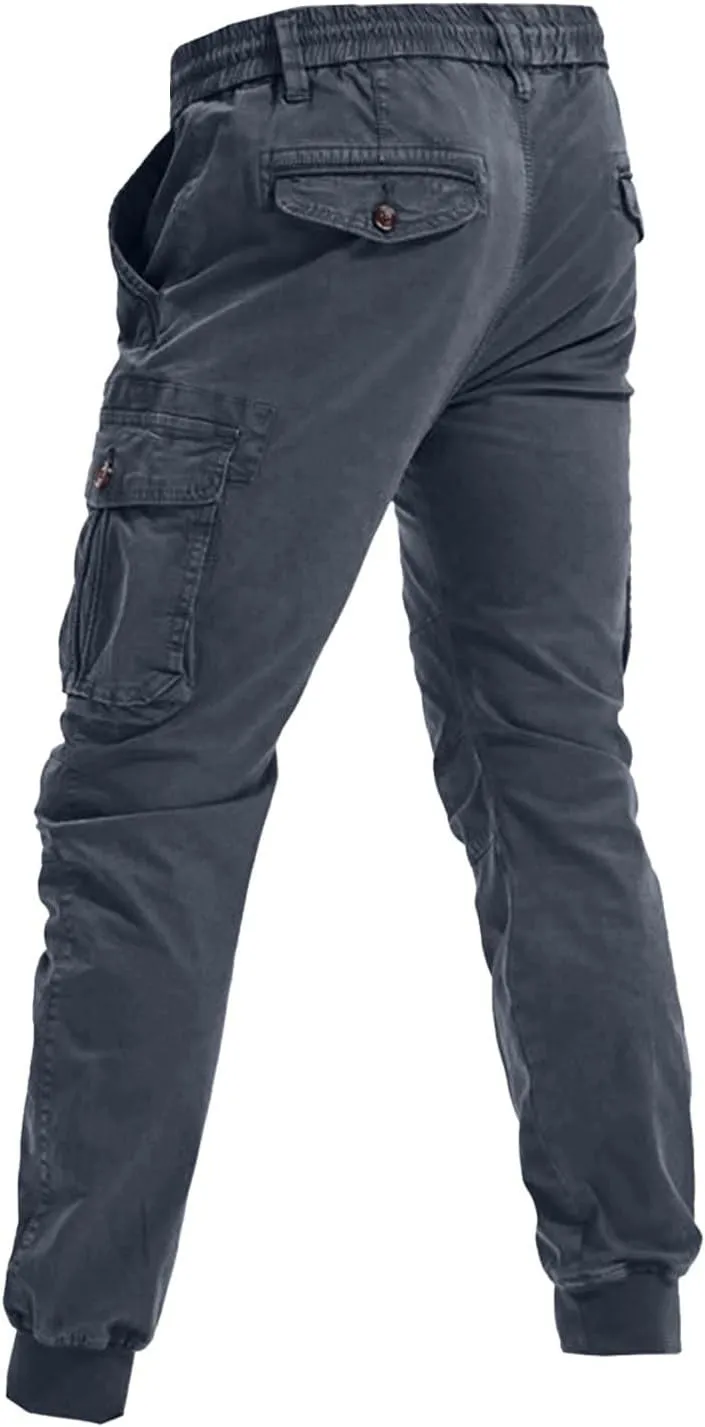 Cargo Pants Men Joggers Joggers with Zipper Pockets Camo Long Johns for Men Green Khaki Pants Mens Black Workout