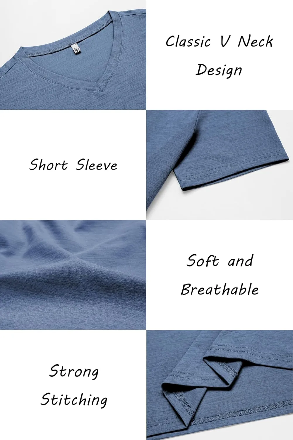 COOFANDY Men's T Shirts Short Sleeve Classic V Neck T-Shirt Casual Summer Basic Tee Shirt
