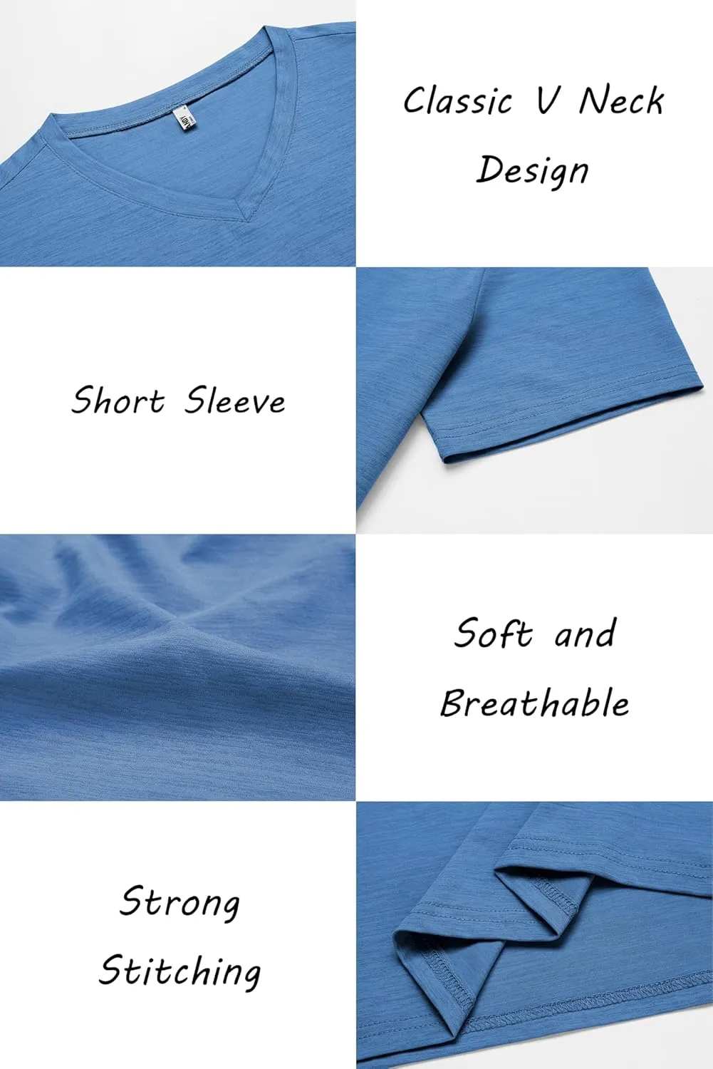 COOFANDY Men's T Shirts Short Sleeve Classic V Neck T-Shirt Casual Summer Basic Tee Shirt
