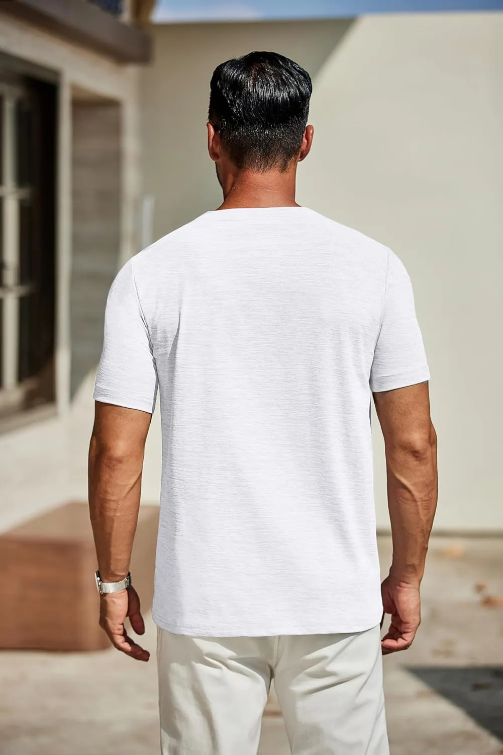 COOFANDY Men's T Shirts Short Sleeve Classic V Neck T-Shirt Casual Summer Basic Tee Shirt