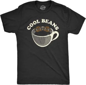 Crazy Dog Men's T Shirts Cool Beans Coffee Caffeine Lover Graphic Novelty Tee