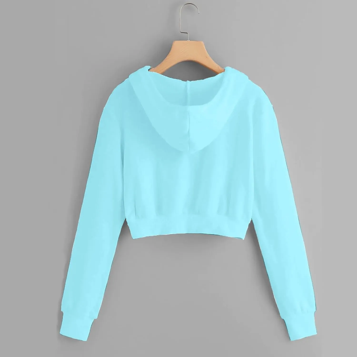 Cropped Zip Up Hoodie Women Basic Lightweight Pullover Hoodies Teen Girls Crop Top Jackets 2024 Fall Clothes