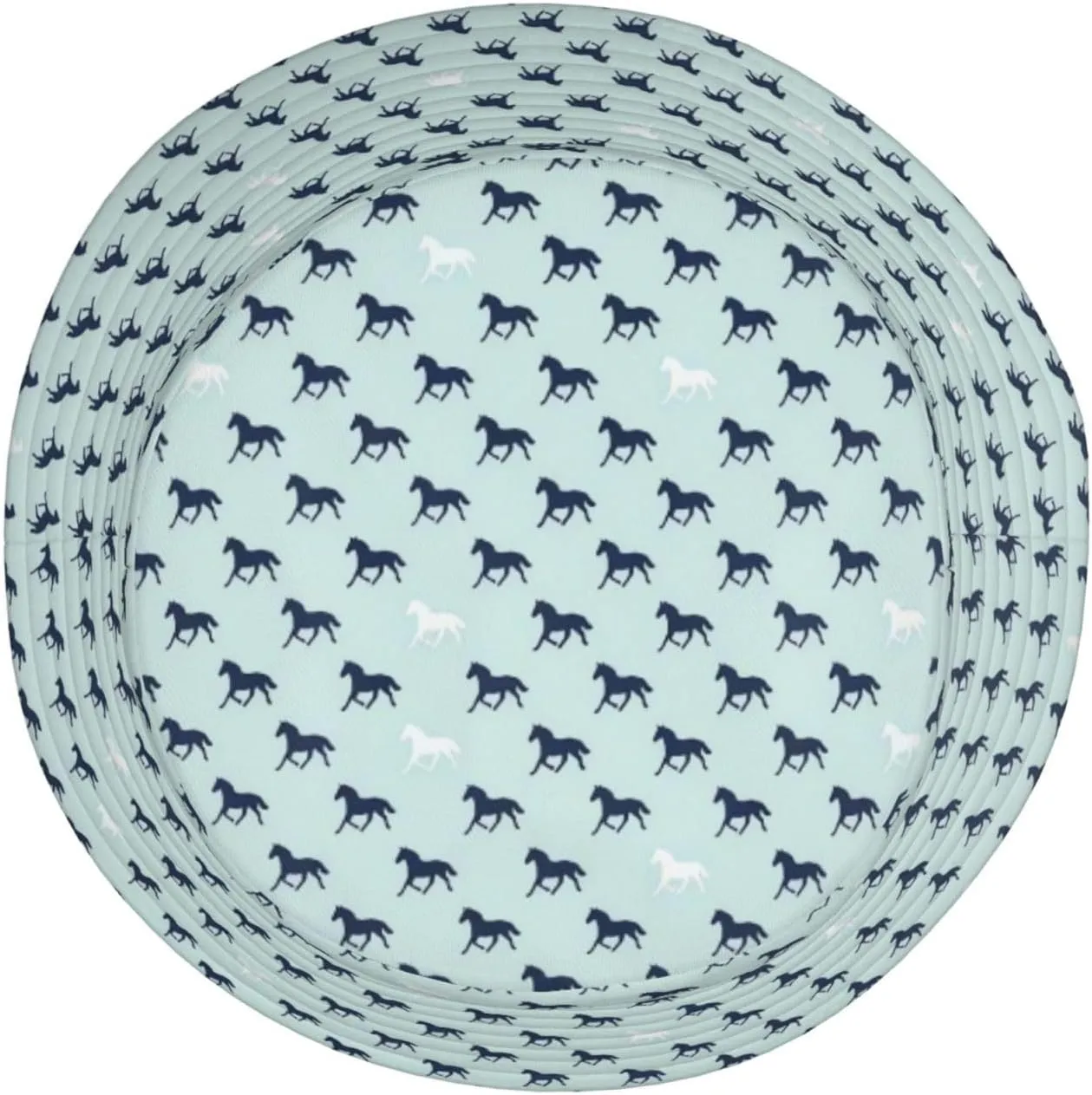 Cute Horse Print Bucket Hat Beach Sun Hat Reversible Fisherman Hats Cap for Women and Men