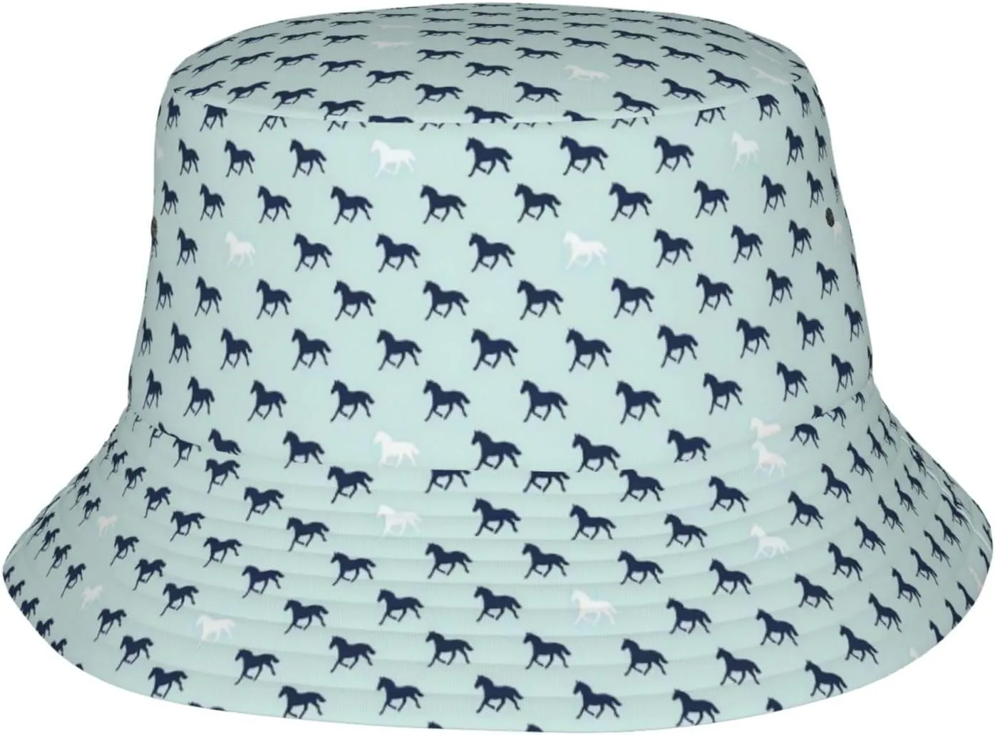 Cute Horse Print Bucket Hat Beach Sun Hat Reversible Fisherman Hats Cap for Women and Men