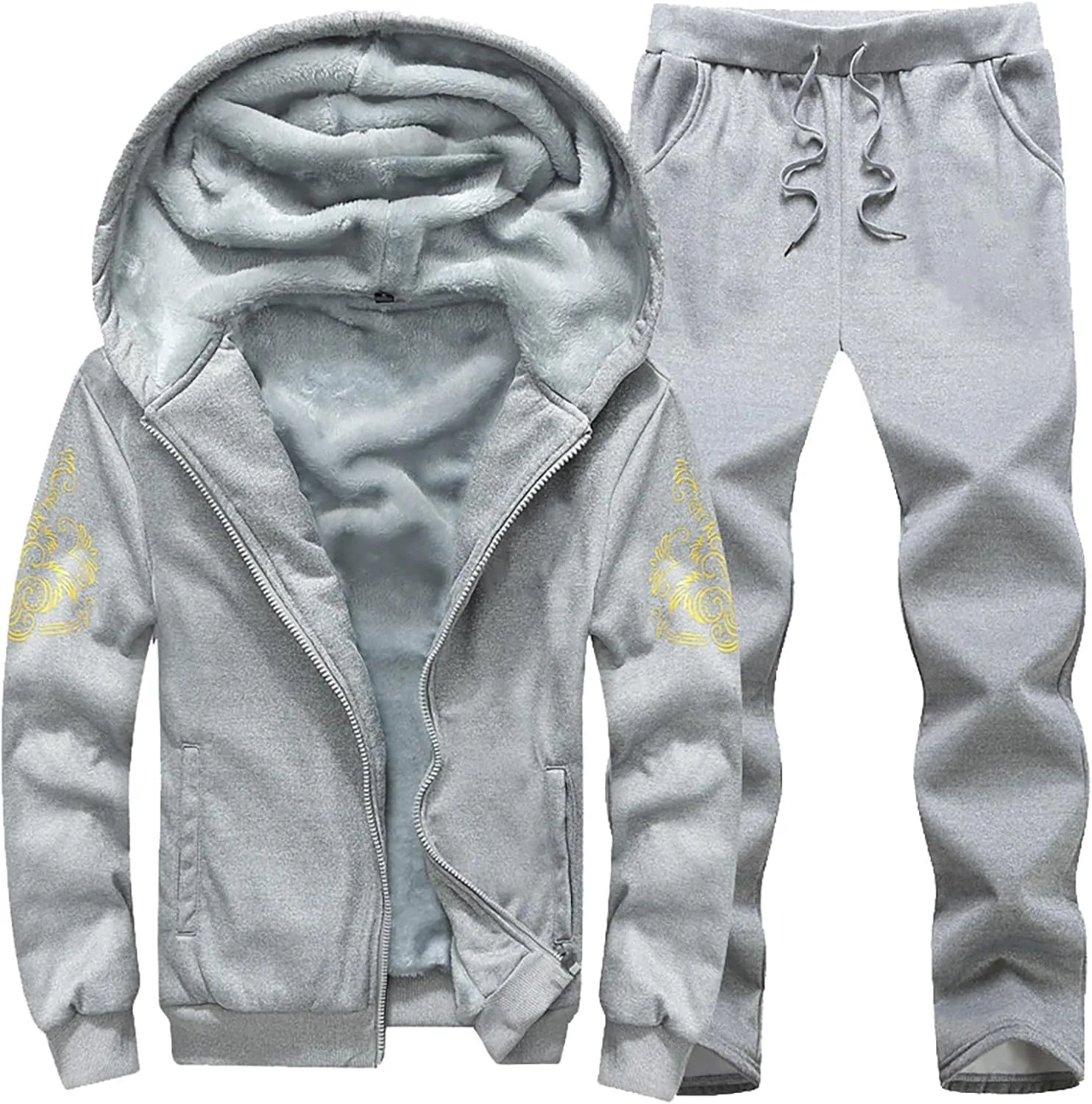 Deportivos para New Men's Baseball Wear Casual Cardigan Coat Matching Color Sports Pants Suit Sweat Pants Sweat