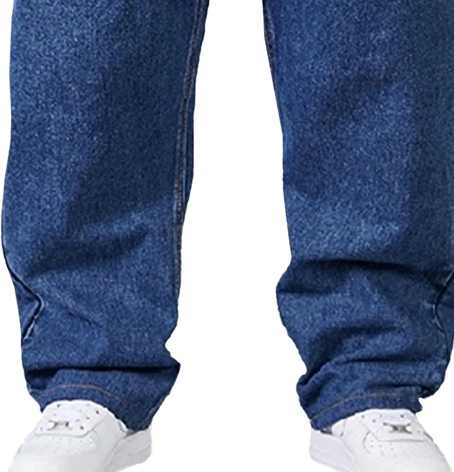 DGHM-JLMY Jean Joggers for Men Relaxed Fit Elastic Waist Denim Pants Casual Loose Straight Legs Wide Leg Trousers