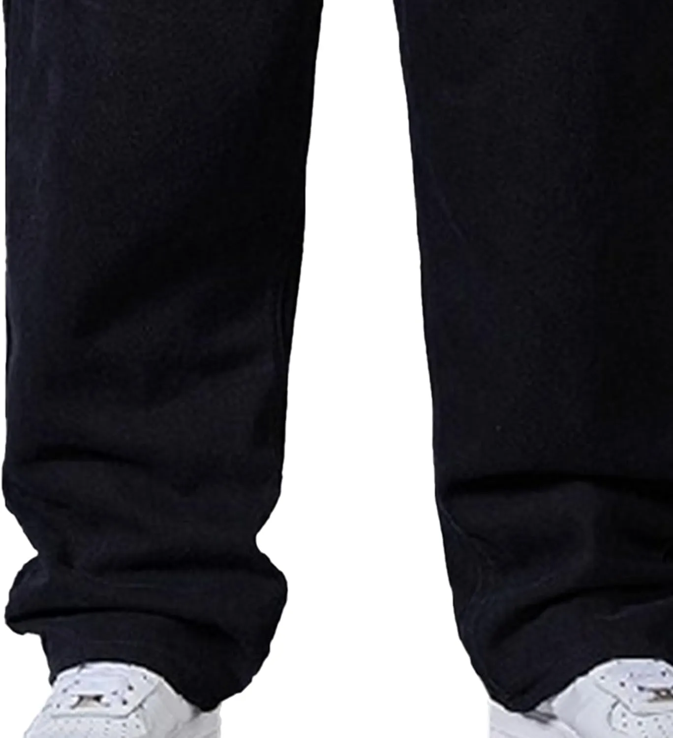 DGHM-JLMY Jean Joggers for Men Relaxed Fit Elastic Waist Denim Pants Casual Loose Straight Legs Wide Leg Trousers