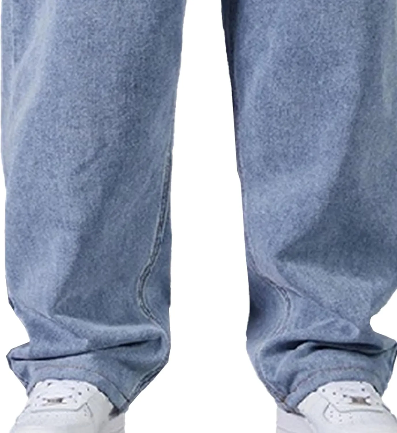 DGHM-JLMY Jean Joggers for Men Relaxed Fit Elastic Waist Denim Pants Casual Loose Straight Legs Wide Leg Trousers