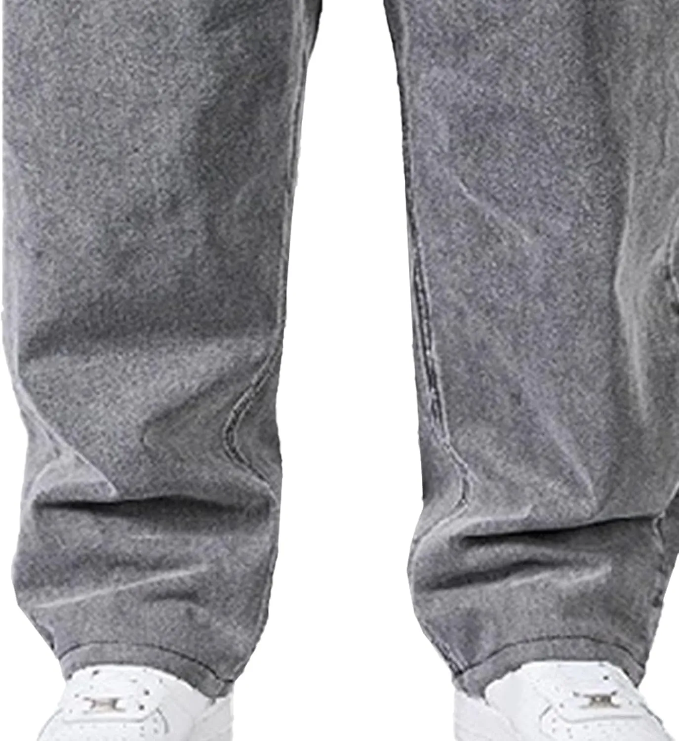 DGHM-JLMY Jean Joggers for Men Relaxed Fit Elastic Waist Denim Pants Casual Loose Straight Legs Wide Leg Trousers