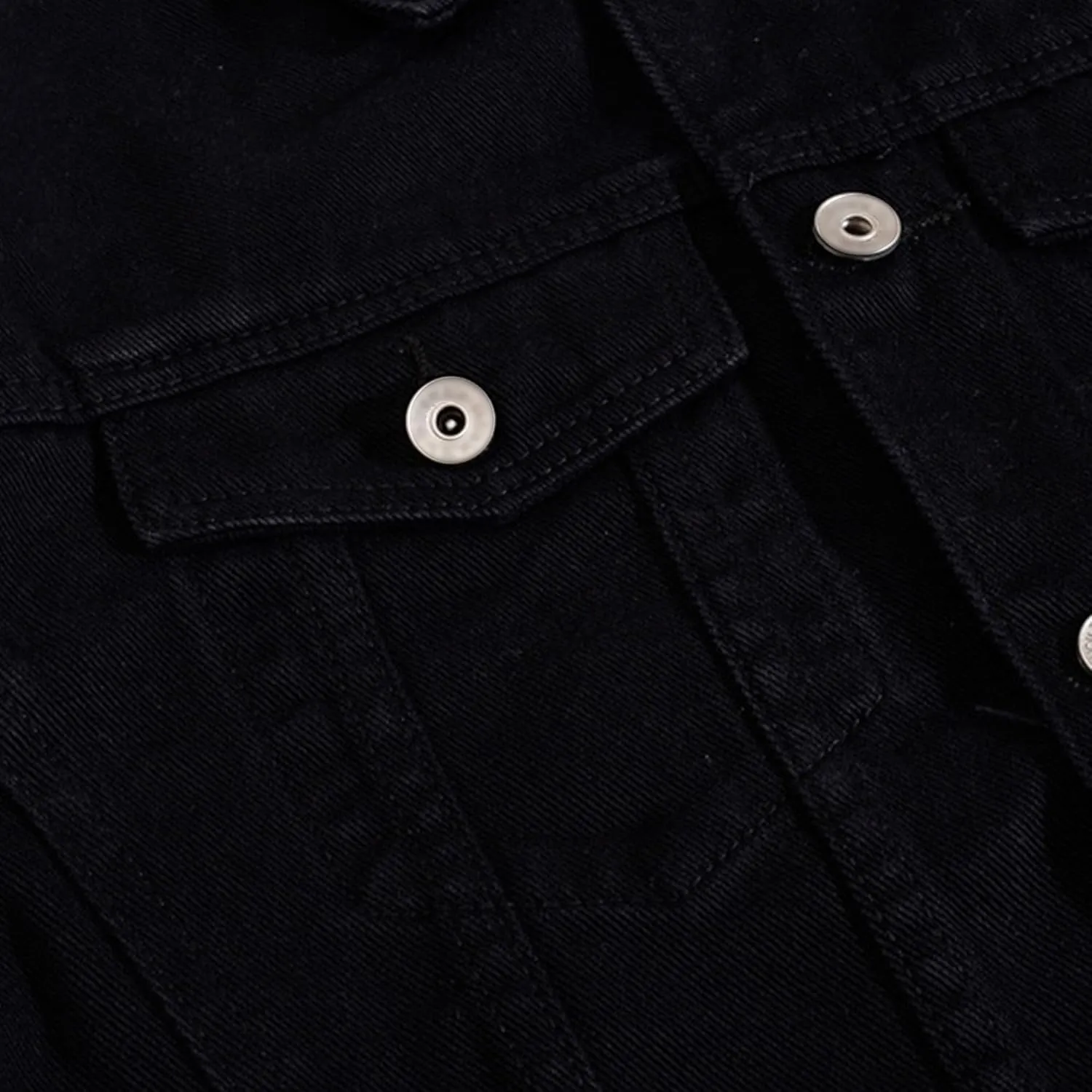 Distressed Denim Jacket for Men Casual Ripped Holes Button Down Trucker Jacket Long Sleeve Motorcycle Jean Jacket