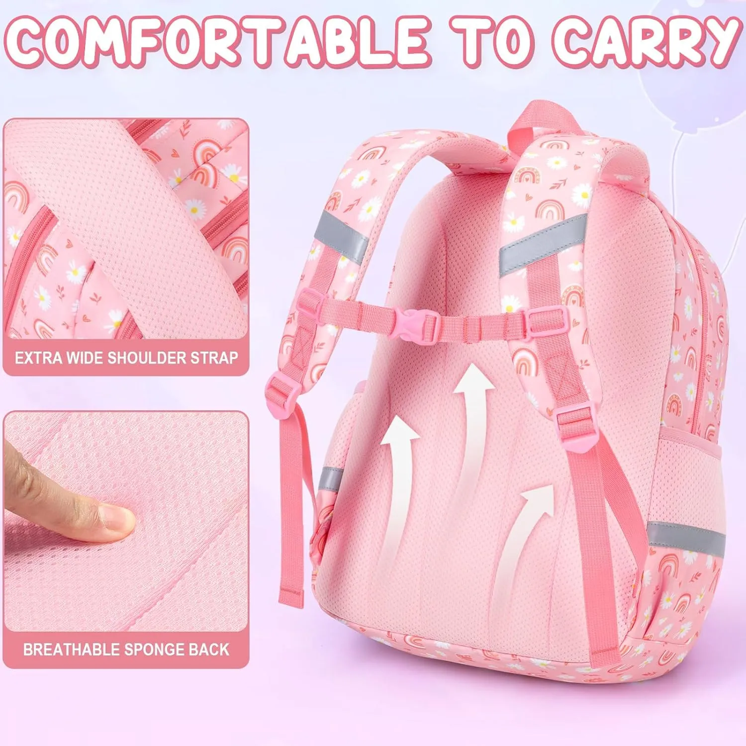 Fimibuke Kid Backpack for School Boy, 3PCS Waterproof Toddler School Bag Cute Bookbag Set with Lunch Box & Pencil Case for Preschool Kindergarten Elementary Back to School Student Ages 3-12, Dinosaur