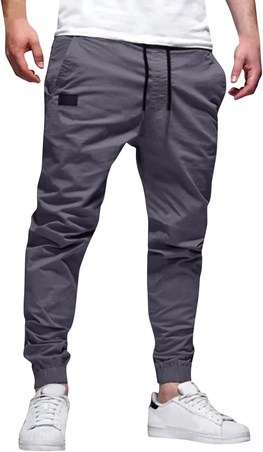 GIERIDUC Solid Dress Pants for Men's Mens Sweatpants Joggers with Pockets Work Pants for Men Slim Fit Sherpa Sweatpants Men's