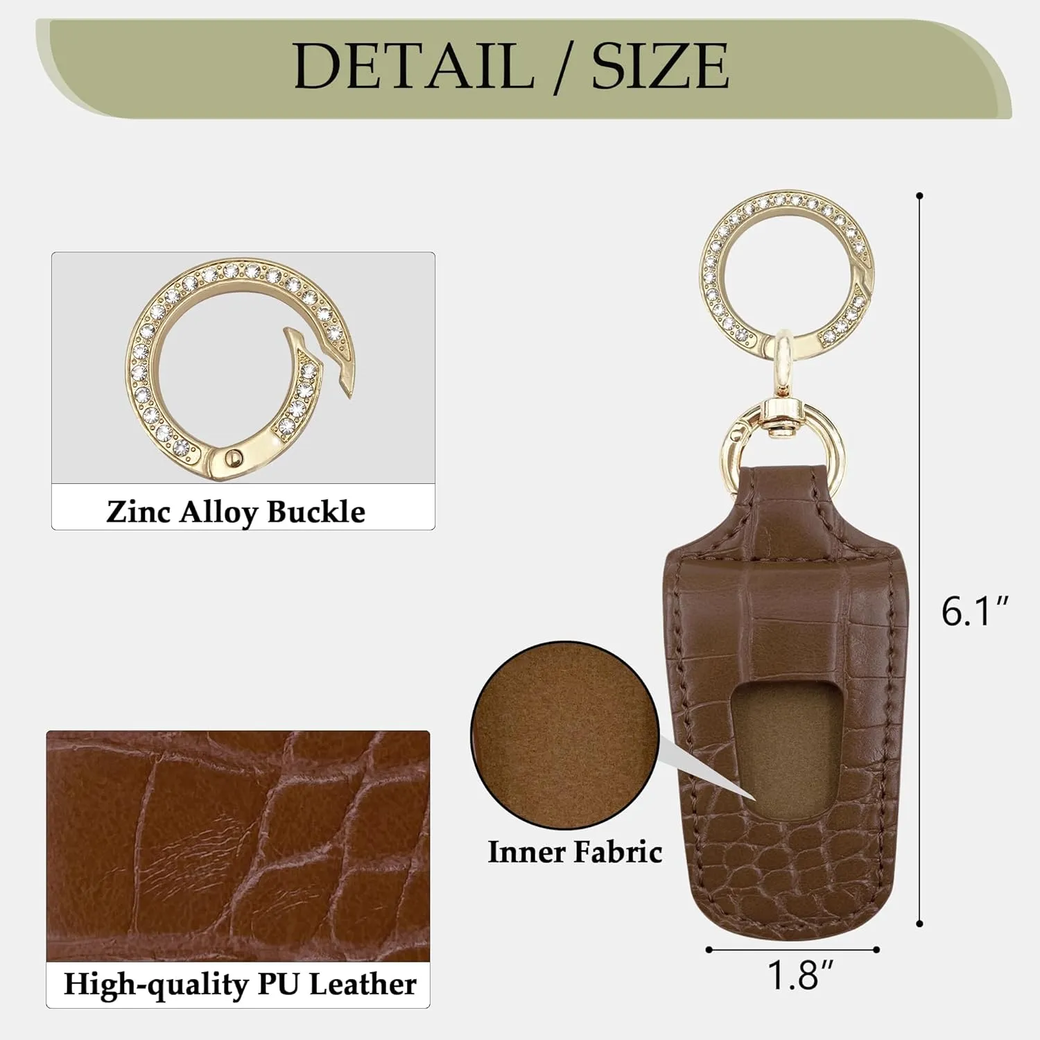 Hat Clip for Travel Backpack Luggage Crocodile Pattern Faux Leather Elastic Non-Magnetic Hat Holder Fashion Handbag Accessory