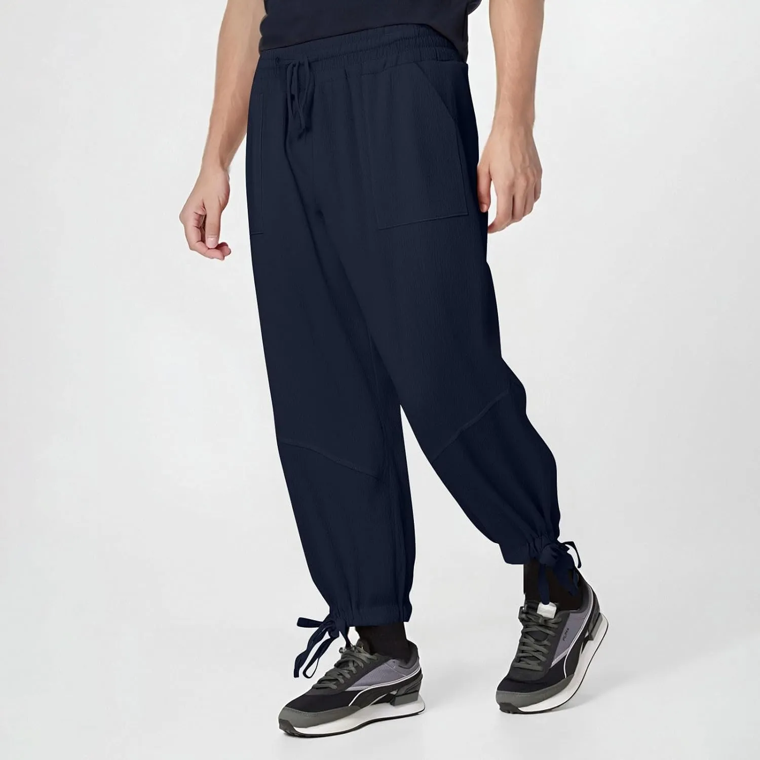 Jogger Pants for Men Sweatpants Casual Jogging Running Tapered Trousers Male Elastic Waist Track Pants Cinch Bottoms