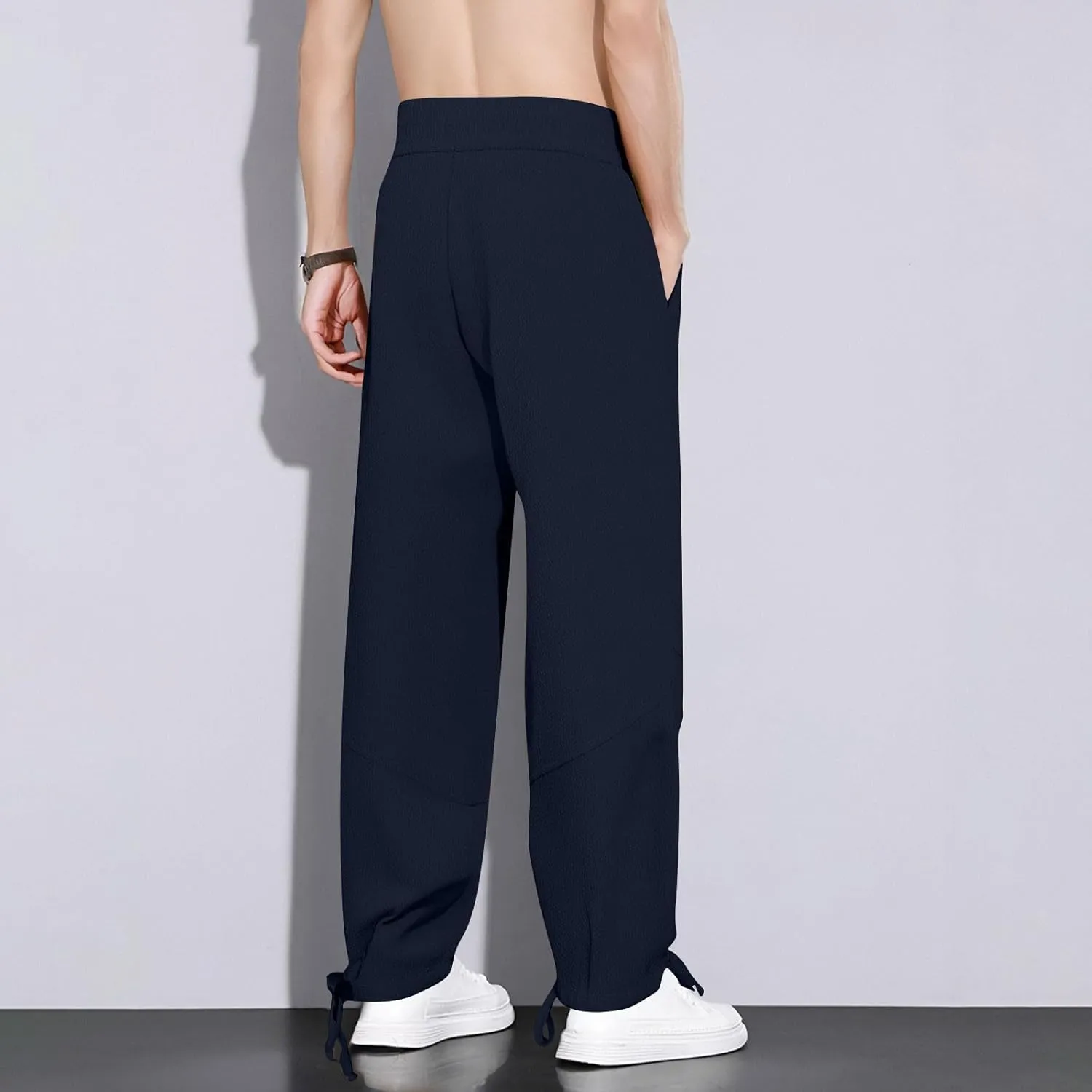 Jogger Pants for Men Sweatpants Casual Jogging Running Tapered Trousers Male Elastic Waist Track Pants Cinch Bottoms