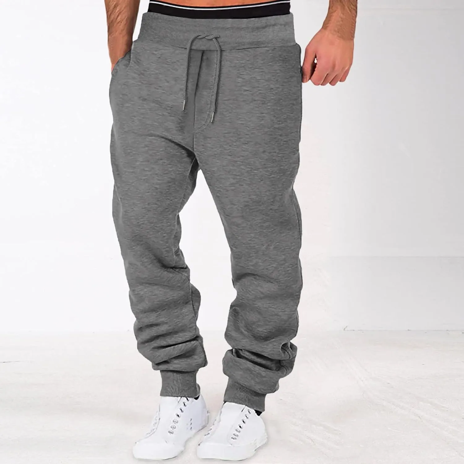 Joggers for Men Big and Tall Heavyweight Fleece Joggers Sweatpants Slim Fit Mens Athletic Jogger Pants with Pockets