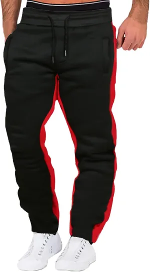 Joggers for Men Fleece Casual Drawstring Baggy Sport Athletic Gym Workout Sweatpants Cargo Sweatpants with Pockets