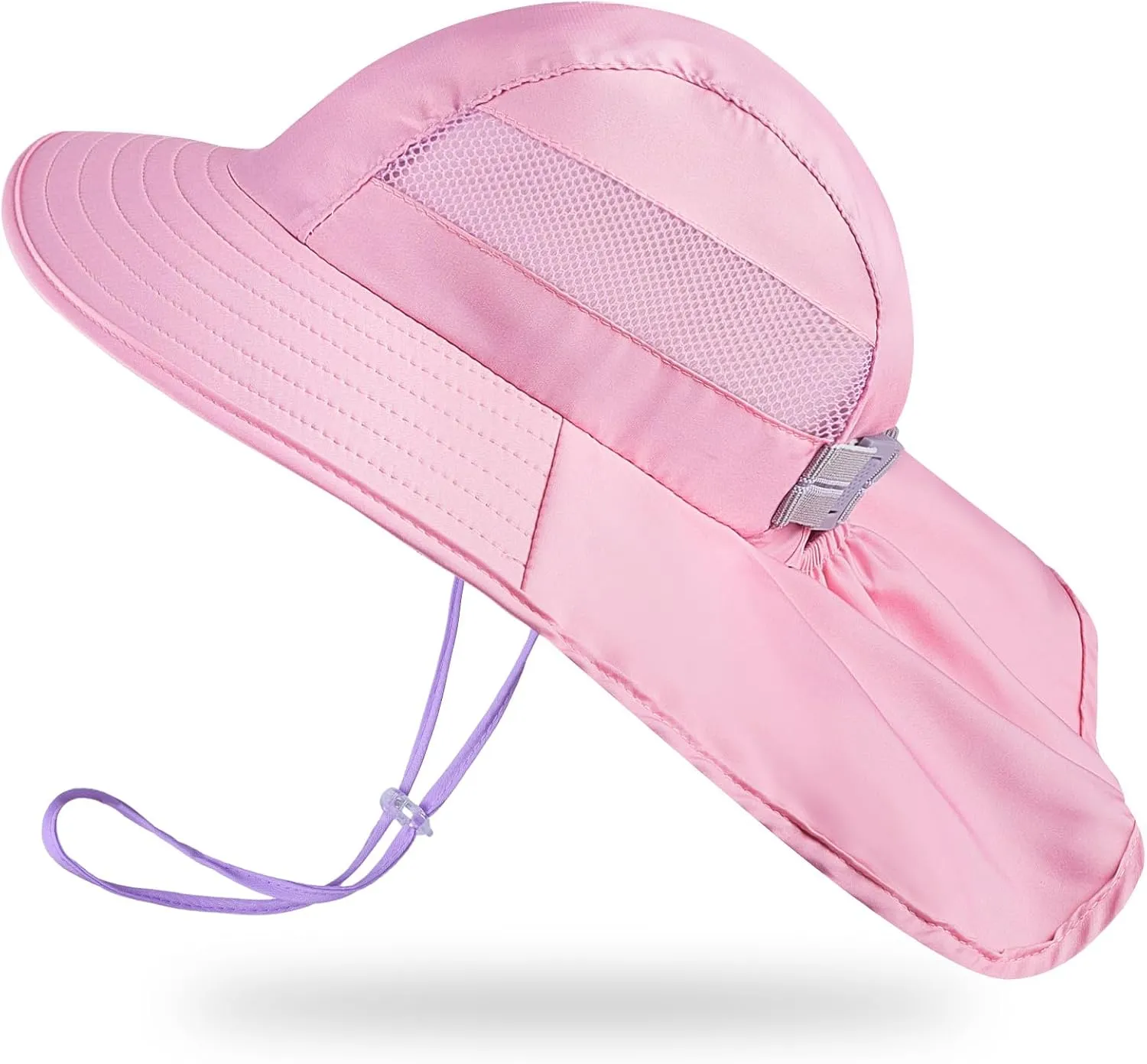 Kids Sun Hat UV Protection Unicorn Summer Beach Play Hats Wide Brim Neck Flap for Girls Boys