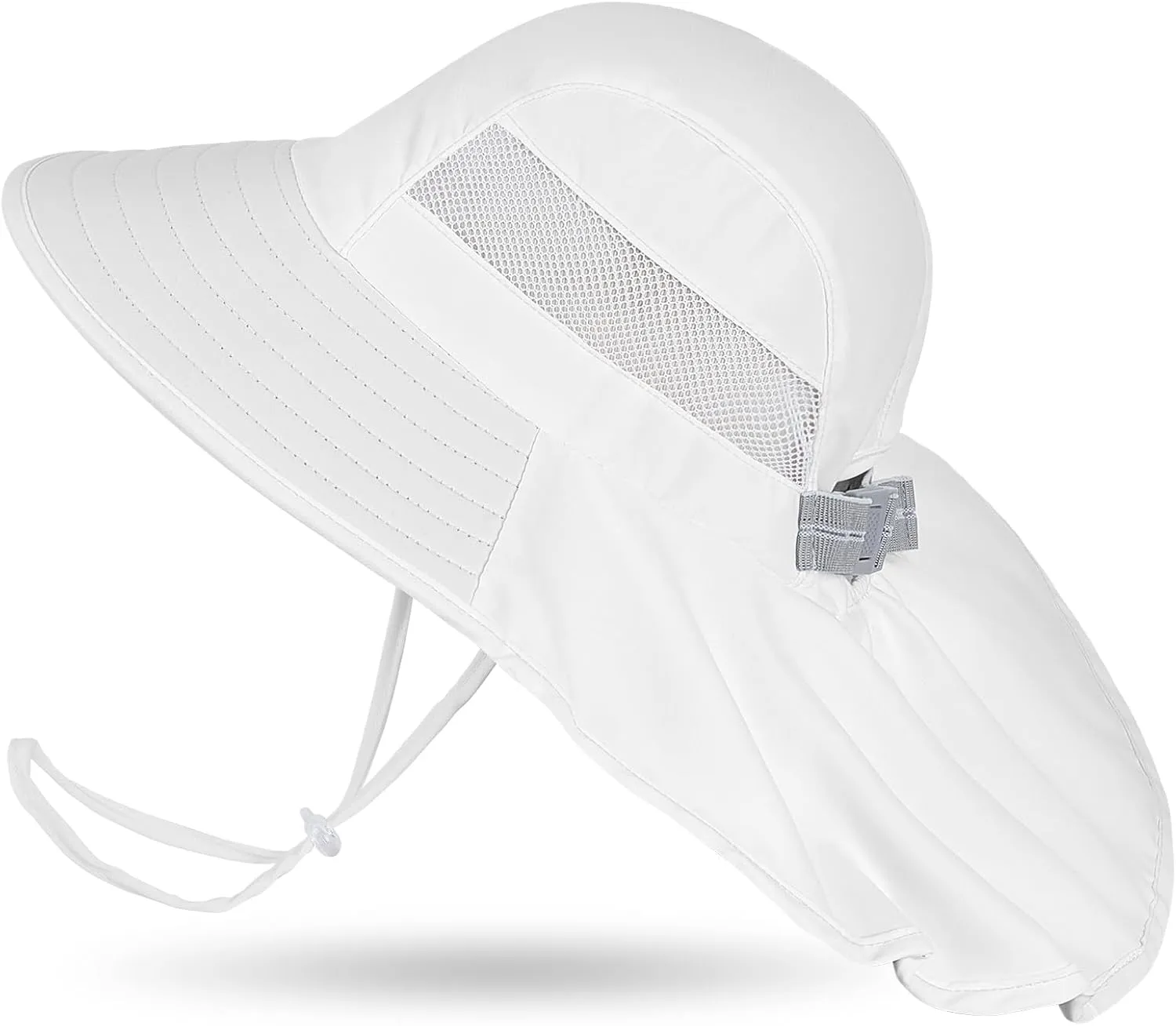Kids Sun Hat UV Protection Unicorn Summer Beach Play Hats Wide Brim Neck Flap for Girls Boys