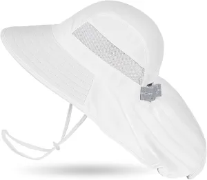 Kids Sun Hat UV Protection Unicorn Summer Beach Play Hats Wide Brim Neck Flap for Girls Boys
