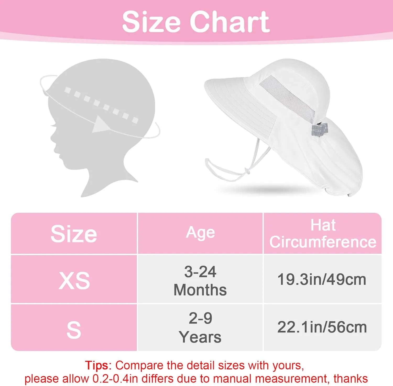 Kids Sun Hat UV Protection Unicorn Summer Beach Play Hats Wide Brim Neck Flap for Girls Boys