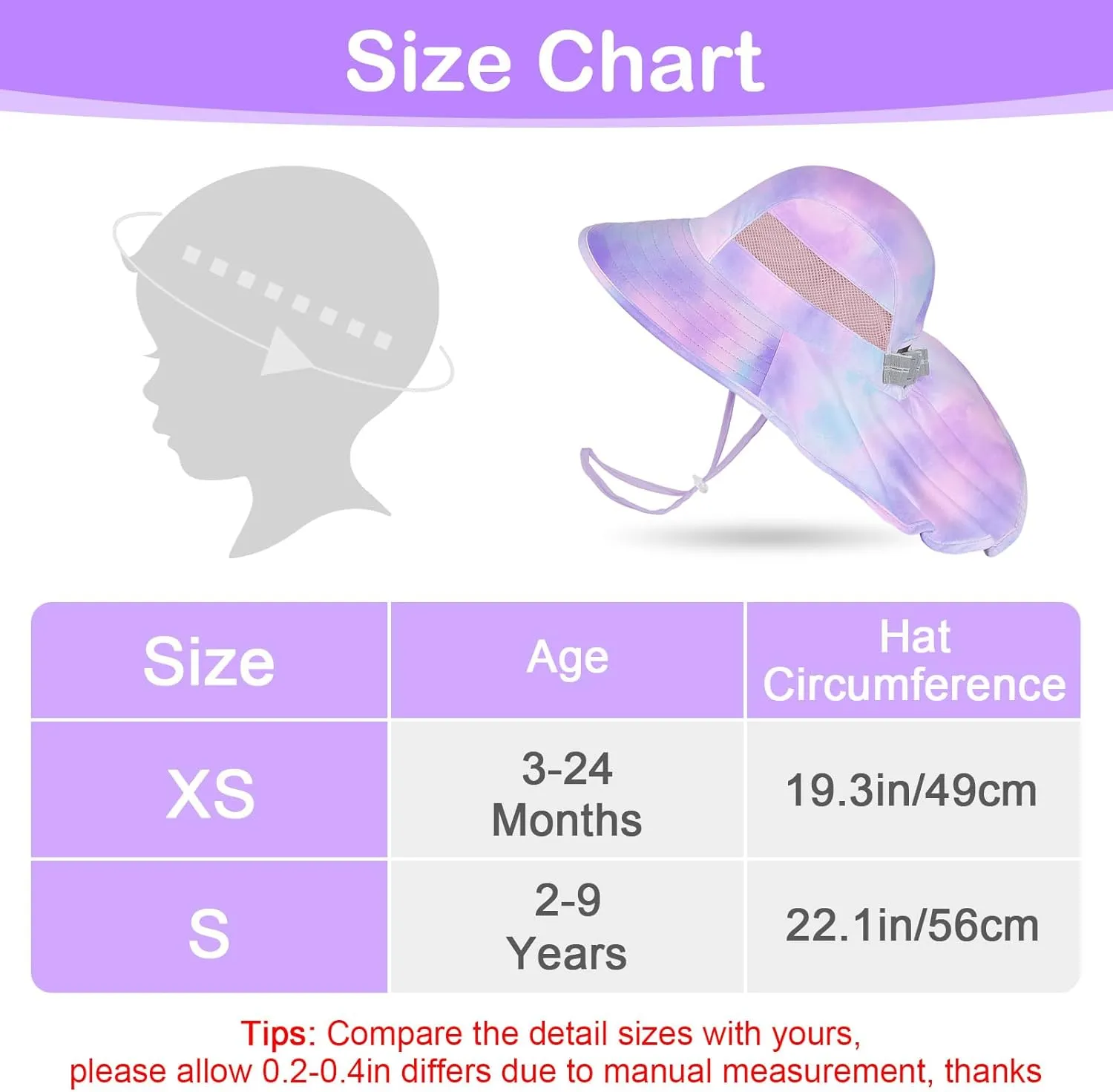 Kids Sun Hat UV Protection Unicorn Summer Beach Play Hats Wide Brim Neck Flap for Girls Boys