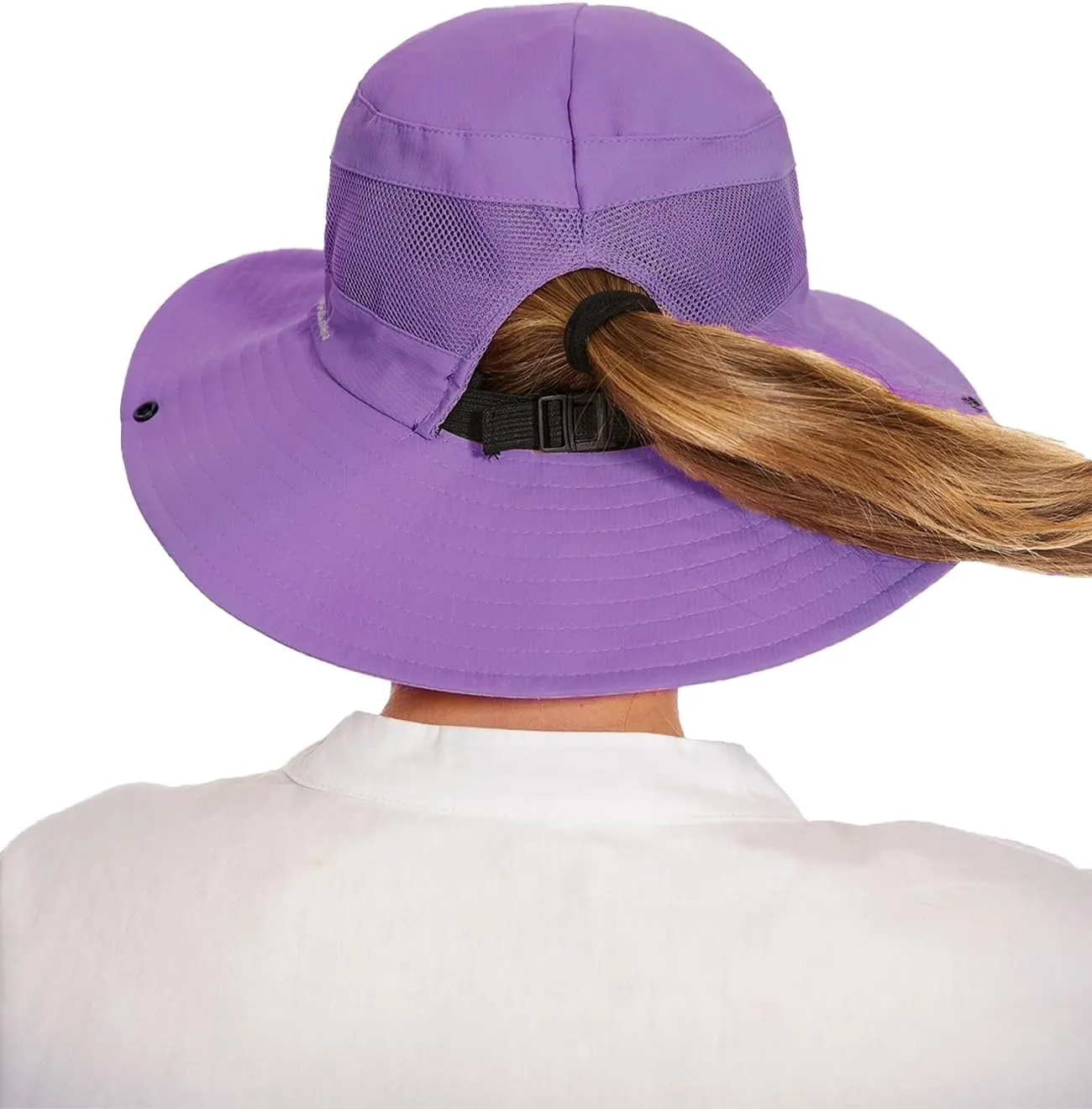 Kids Sun Hats Sunglasses and Hat Clip Set Wide Brim Summer Hats UV Protection Beach Cap with Ponytail Hole