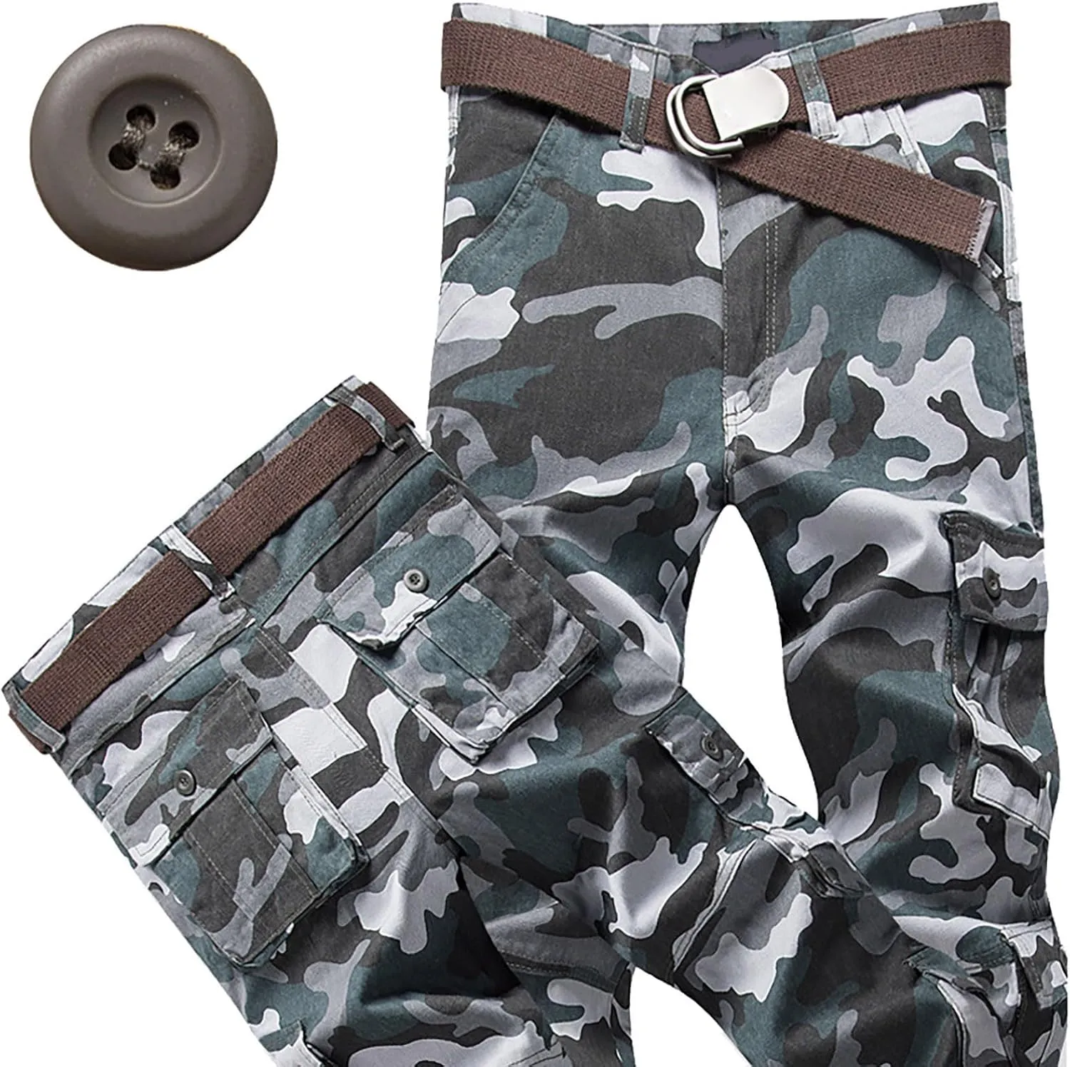 LCMTWX Baggy Jeans Men Men Elastic Drawstring Cotton Pants Waist Waist Mid Casual Solid Men's Casual Pants Jogger Pants Men