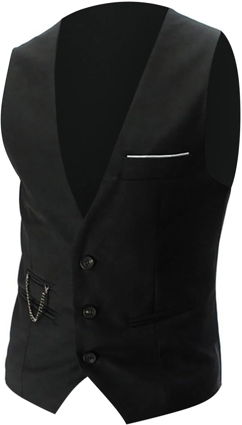 LCMTWX Running Vest For Men Suede Retro V Neck Solid Color Pocket Button Leather Vest Jacket Vest Red Vest For Men De