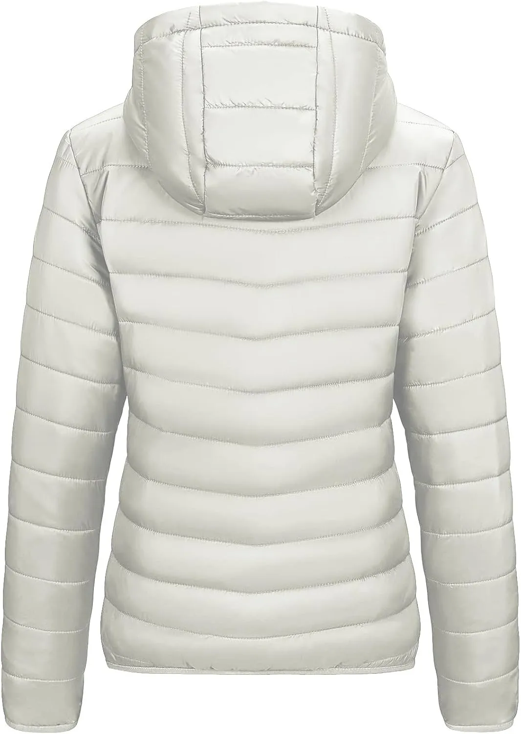 lcziwo Women's Short down Jacket Lightweight Slim Hooded Puffer Jacket Stand Collar Zip Quilted Winter Coat with Pockets