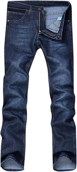 Maiyifu-GJ Mens Casual Straight Leg Jeans Pants Slim Fit Stretch Denim Pants Elastic Waist Fashion Jeans Trousers with Pocket