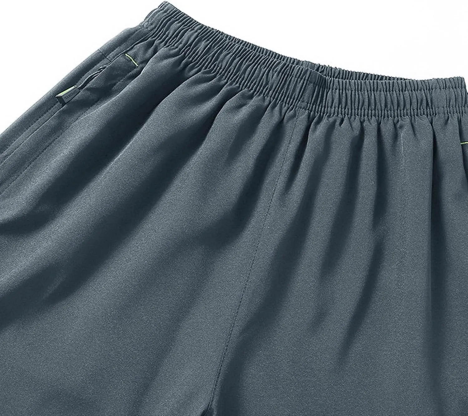 Men Big and Tall Capri Pants 3/4 Below Knee Long Shorts Elastic Waist Jogging Gym Beach Cropped Pants with Pockets
