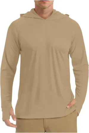 Men UPF 50  Sun Protection Hoodie Shirt Summer Long Sleeve UV SPF Quick Dry Hood T-Shirt Rash Guard Fishing Outdoor