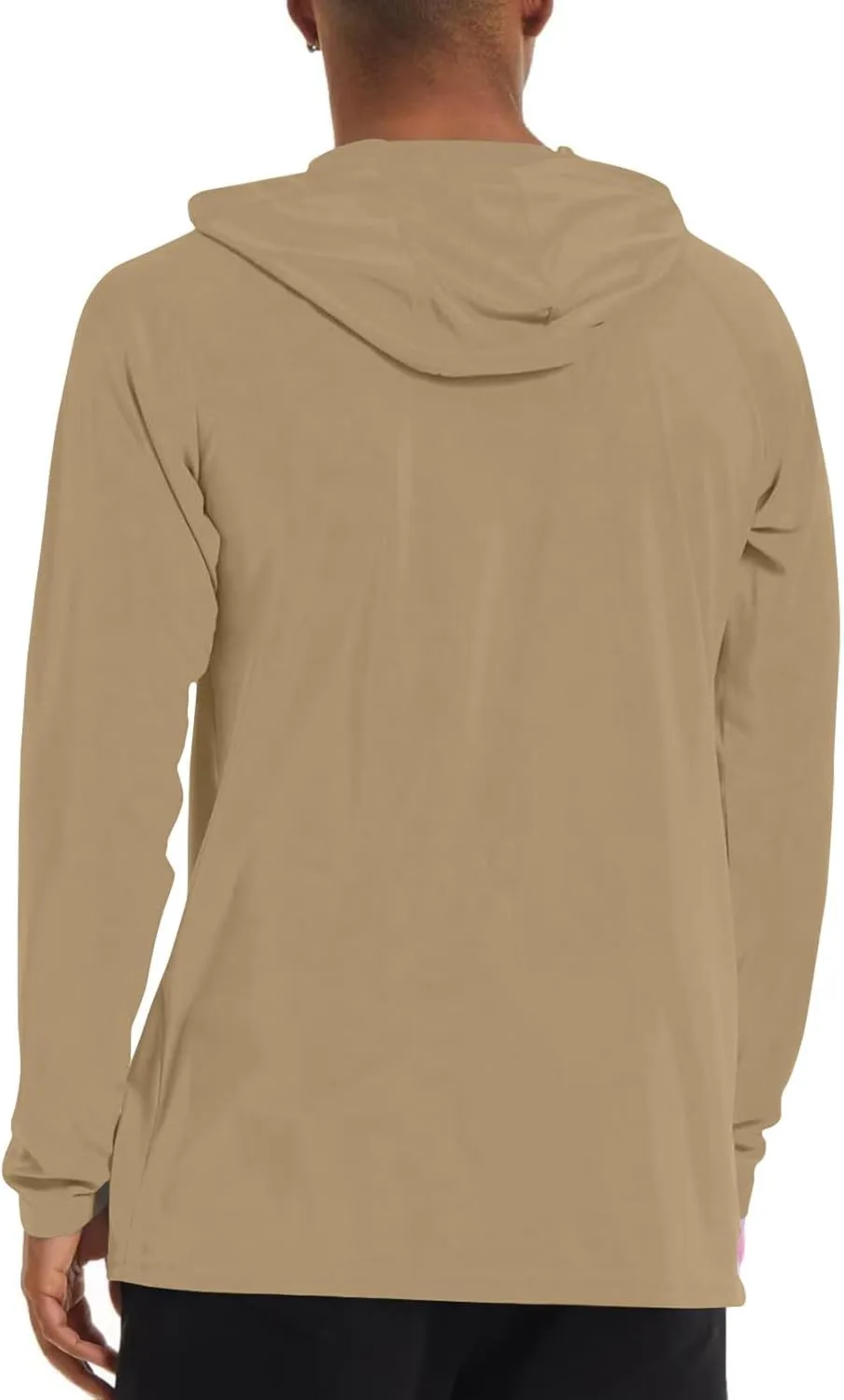 Men UPF 50  Sun Protection Hoodie Shirt Summer Long Sleeve UV SPF Quick Dry Hood T-Shirt Rash Guard Fishing Outdoor