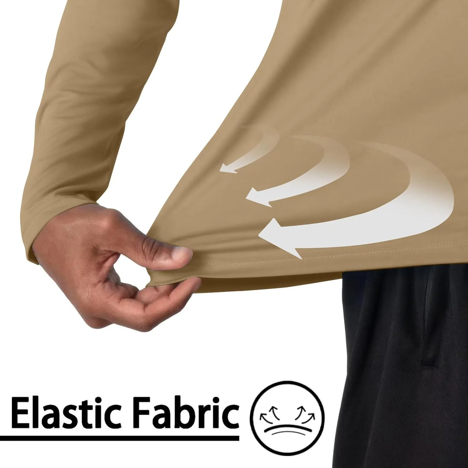 Men UPF 50  Sun Protection Hoodie Shirt Summer Long Sleeve UV SPF Quick Dry Hood T-Shirt Rash Guard Fishing Outdoor