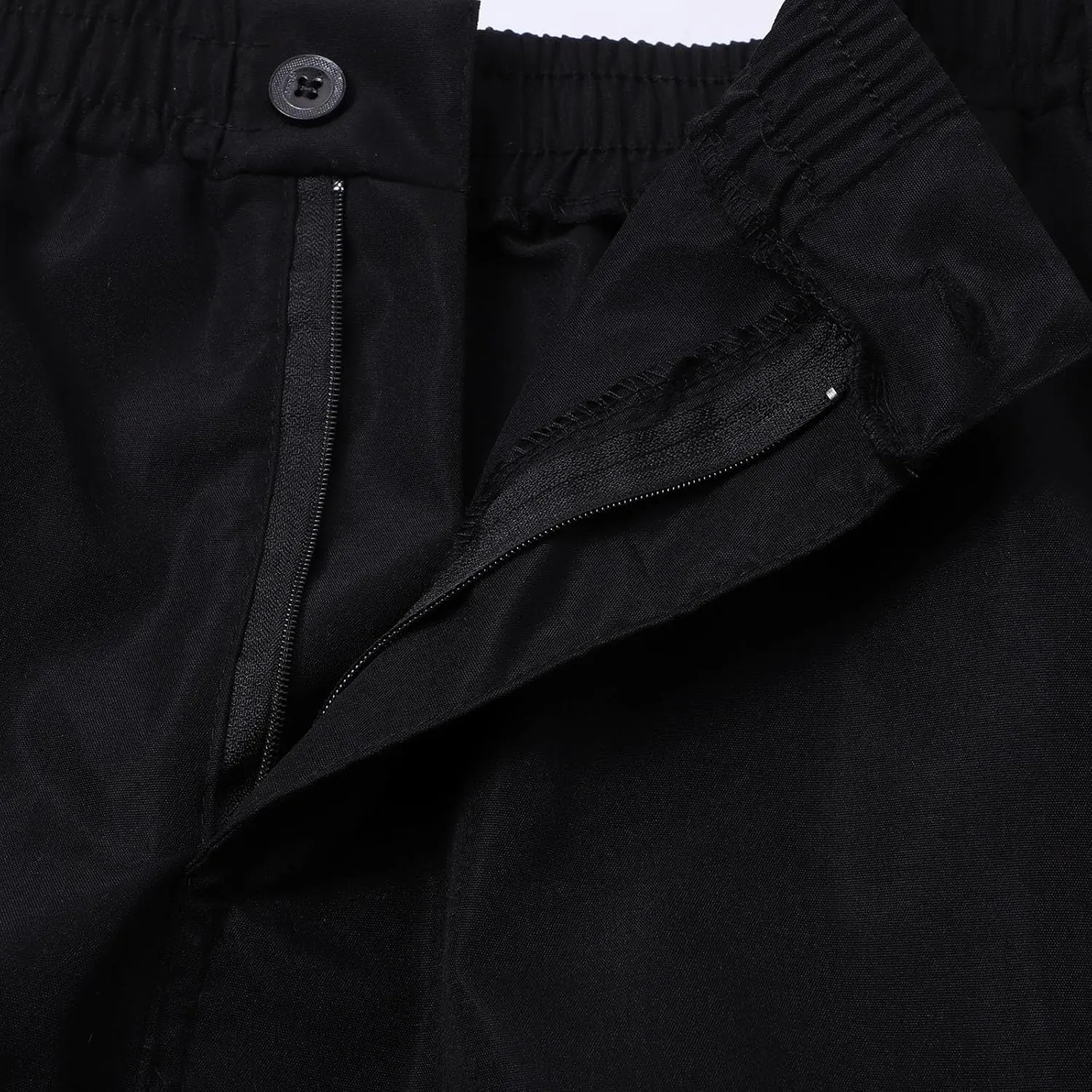 Men's Cargo Jogger Sweatpants Hat Multi Woven Pocket Foot Rope Solid Pants Street Cargo Men's Cargo Pants with