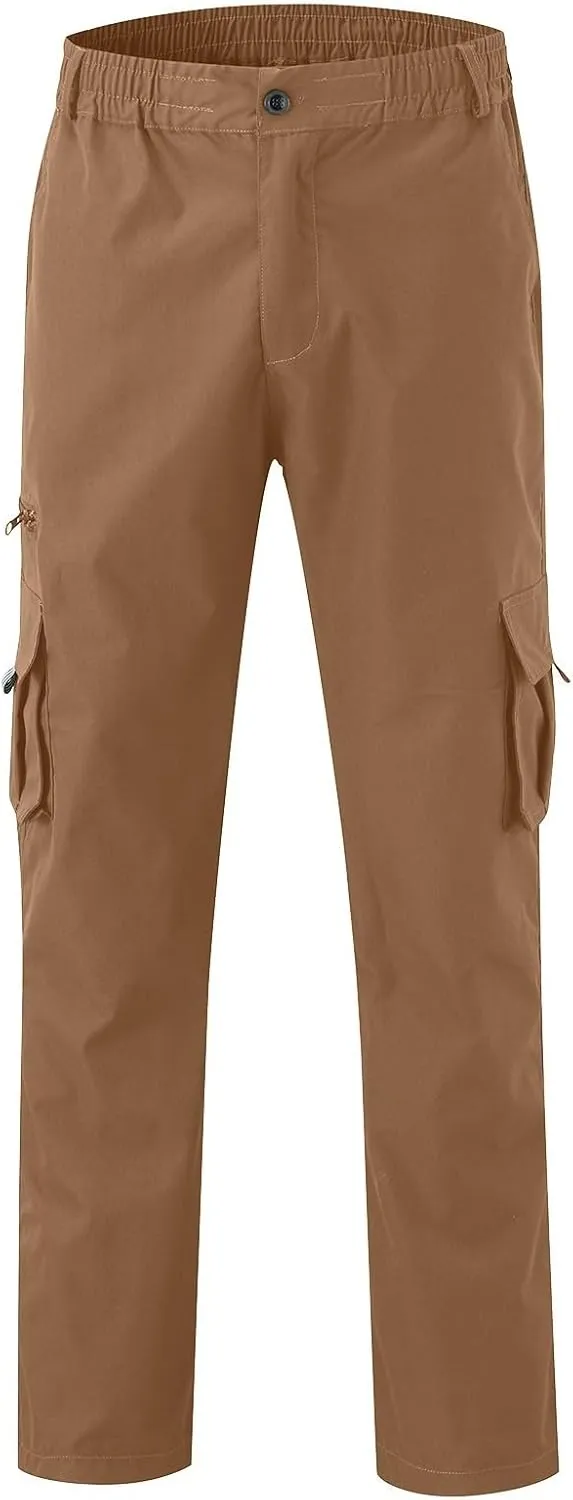 Men's Cargo Jogger Sweatpants Hat Multi Woven Pocket Foot Rope Solid Pants Street Cargo Men's Cargo Pants with