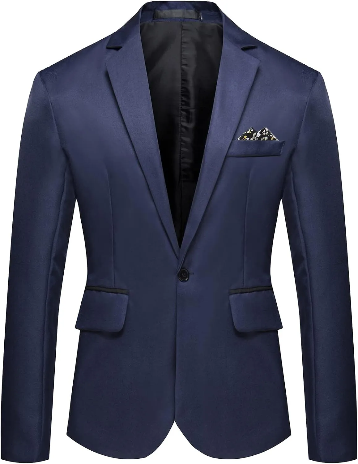 Mens Casual Blazer Suit Tuxedo Shawl Lapel Suit Jacket Slim Fit Pocket Jacket for Dinner Prom Wedding Sports Coat