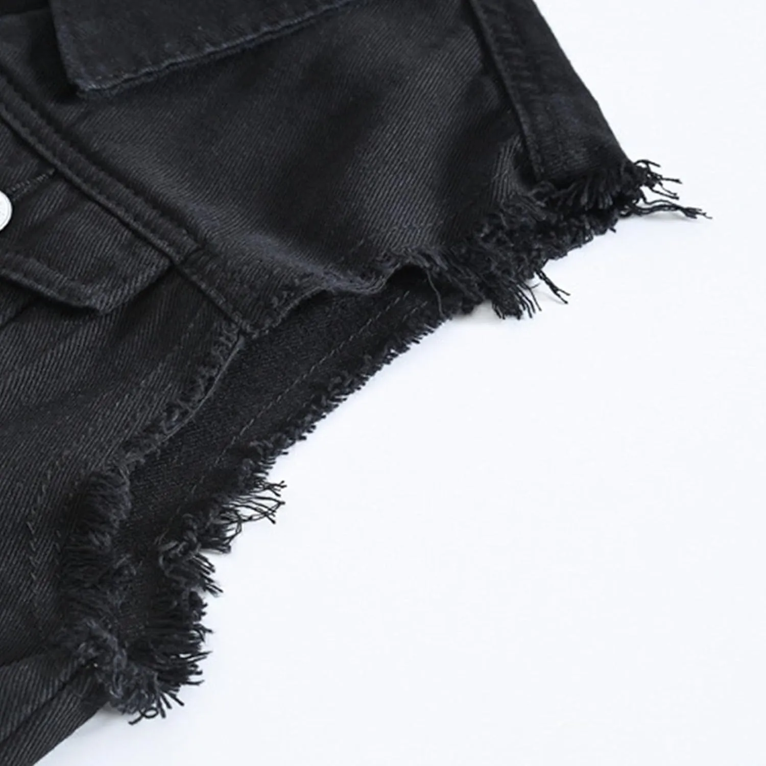 Men's Casual Denim Vest Sleeveless Button Down Cargo Jean Vest Slim fit Distressed Motorcycle Denim Vest
