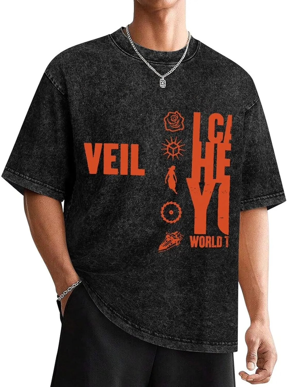 Men's Crew Cotton Neck Short Shirts Sleeved Hip-Hop Graphics Tee Street Retro Classic Casual Loose T-Shirt